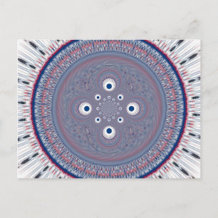Radiaal ontwerp kunstprint briefkaart