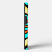 Radiaal Pattern Turquoise Oranje Black Case-Mate iPhone Case (Achterkant / Rechts)
