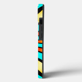 Radiaal Pattern Turquoise Oranje Black Case-Mate iPhone Case (Achterkant / Links)