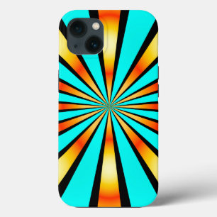 Radiaal Pattern Turquoise Oranje Black Case-Mate iPhone Case