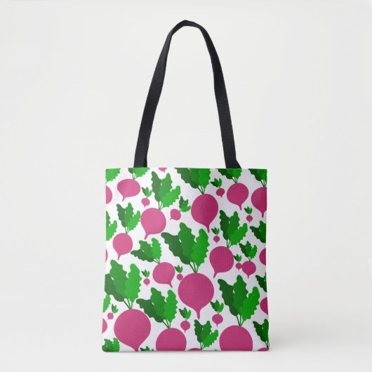 Radiaal plantaardig patroon tote bag (Voorkant)