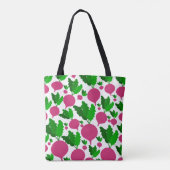 Radiaal plantaardig patroon tote bag (Achterkant)