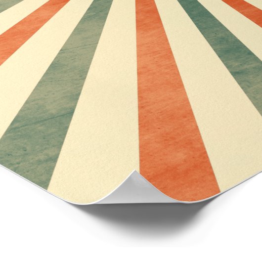  Radiaal Sunburst Spiraal Ontwerp Poster (Hoek)