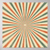 Radiaal Sunburst Spiraal Ontwerp Poster (Voorkant)