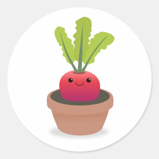 Radiaal teken ronde sticker (Voorkant)