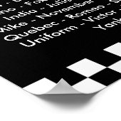 Radiaal van de fonetisch alfabet poster (Hoek)