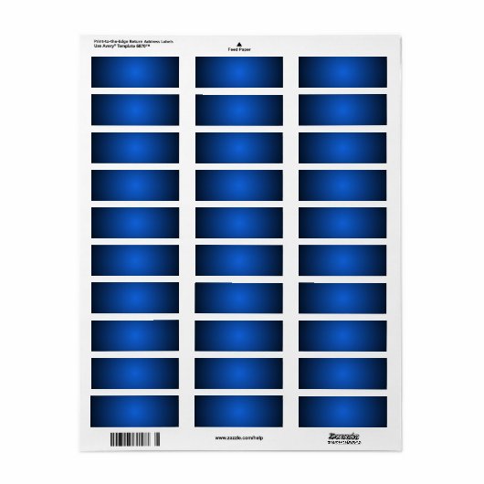Radiaal verloop - Zwart en Blauw Etiket (Full Sheet)
