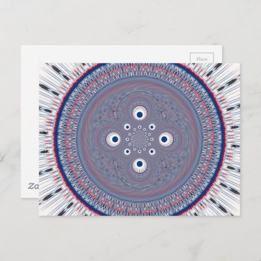 Radial Design Art Print Briefkaart (Voorkant / Achterkant)