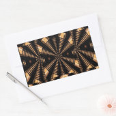RADIAL Gouden Lente PILAREN Elegante Deco GESCHENK Rechthoekige Sticker (Envelop)
