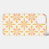 Radial Heart Sunburst Patroon Roze Geel Case-Mate iPhone Case (Achterkant (horizontaal))