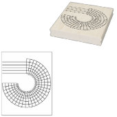 Radial Monthly Habit Tracker Journal Stamp Rubberstempel (Gestempeld)