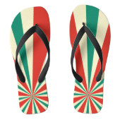 Radial Verde, Rojo y Crema Teenslippers (Voetbed)