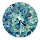 Radiale facetten van zee keramische knop (Voorkant)