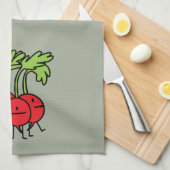 Radiale Happy Bunch - Radishes die gelukkig zijn! Theedoek (Quarter Fold)