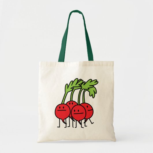 Radiale Happy Bunch - Radishes die gelukkig zijn! Tote Bag (Voorkant)