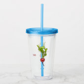 Radiale illustratie cartoon acryl drinkbeker (Voorkant)