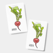 Radiale illustratie cartoon badge (Voor- en achterkant)
