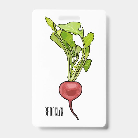 Radiale illustratie cartoon badge (Voorzijde)
