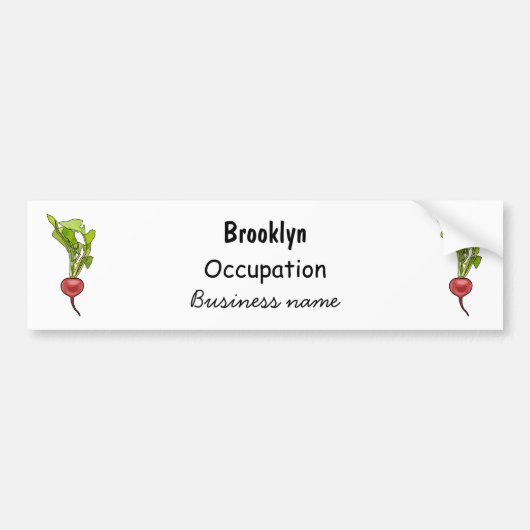Radiale illustratie cartoon bumpersticker (Voorkant)