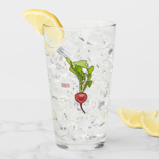 Radiale illustratie cartoon glas (Voorkant ijs)