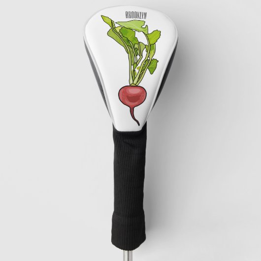 Radiale illustratie cartoon golfheadcover (Voorkant)