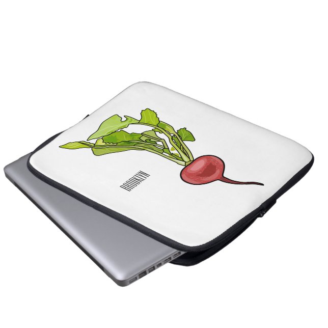Radiale illustratie cartoon laptop sleeve (Voorkant onderkant)