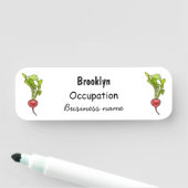 Radiale illustratie cartoon naamplaatje (In situ)