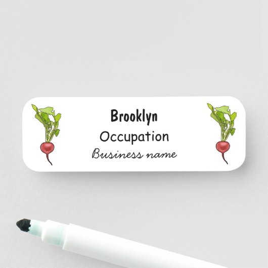 Radiale illustratie cartoon naamplaatje (In situ)