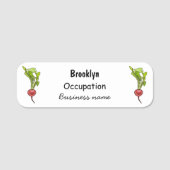 Radiale illustratie cartoon naamplaatje (Voorkant)