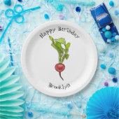 Radiale illustratie cartoon papieren bordje (Feest)