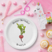 Radiale illustratie cartoon papieren bordje (Feest)