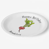 Radiale illustratie cartoon papieren bordje (Gekanteld)