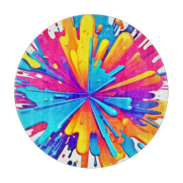 Radiale kleur burst art snijplank