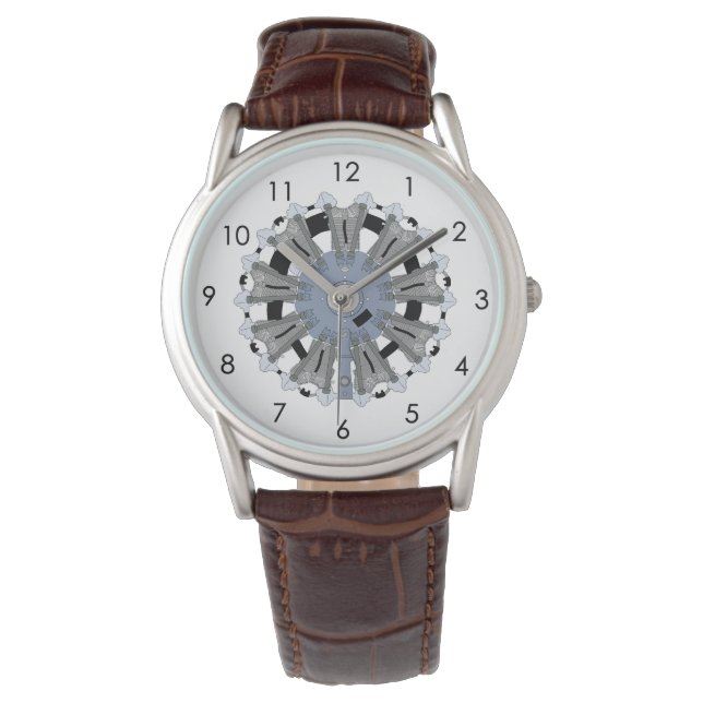 Radiale Modus Horloge met witte achtergrond (Voorkant)