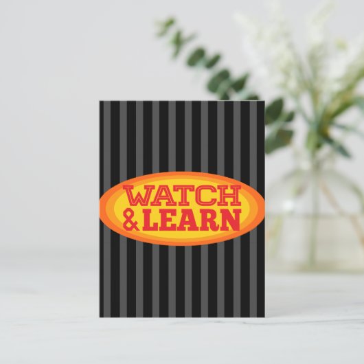 Radiale ovale strepen bekijken en leren briefkaart (Staand voorkant)