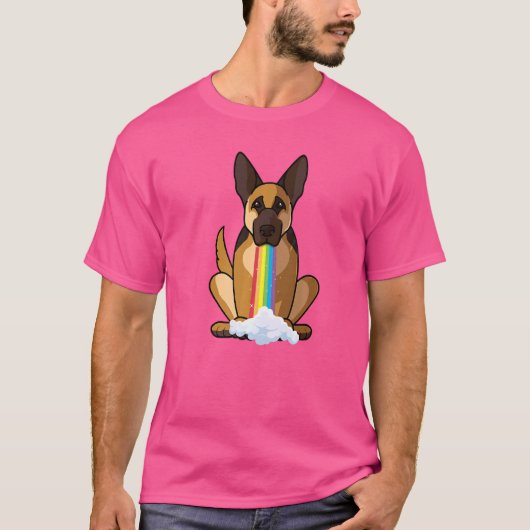 Radiale positiviteit Rainbow Dog German Shepherd T-shirt (Voorkant)