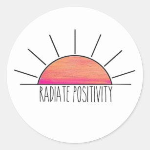 Radiale positiviteit ronde sticker