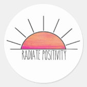 Radiale positiviteit ronde sticker (Voorkant)