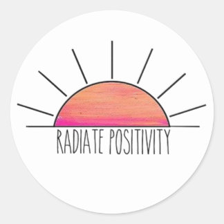 Radiale positiviteit ronde sticker