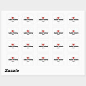 Radiale positiviteit vierkante sticker (Vel)