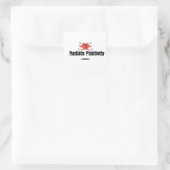 Radiale positiviteit vierkante sticker (Tas)