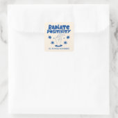 Radiale positiviteit vierkante sticker (Tas)