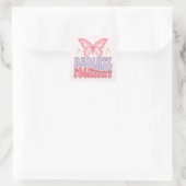 Radiale positiviteit vierkante sticker (Tas)