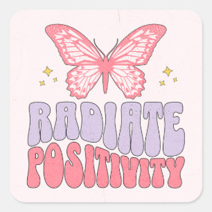 Radiale positiviteit vierkante sticker