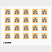 Radiale positiviteit vierkante sticker (Vel)