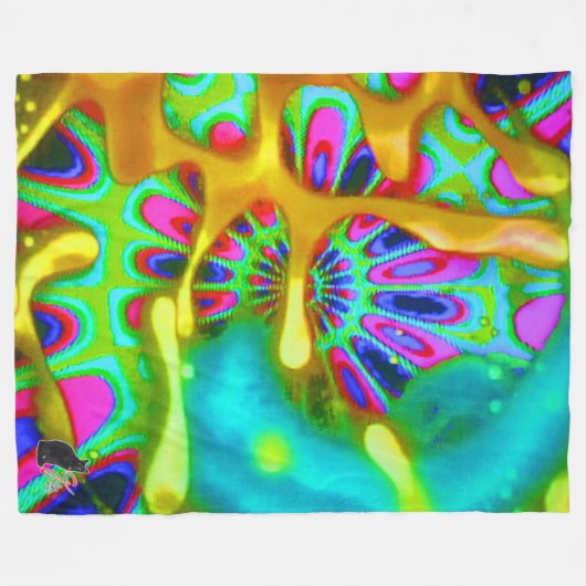 Radiale rastervloerbedekking fleece deken (Voorkant (Horizontaal))