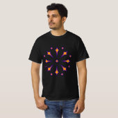 Radiale sterren patroon Kosmische ster T-shirt (Voorkant volledig)