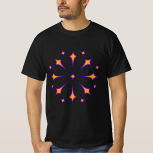 Radiale sterren patroon Kosmische ster T-shirt