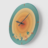 Radiale Sun Retro Grote Klok (Hoek)