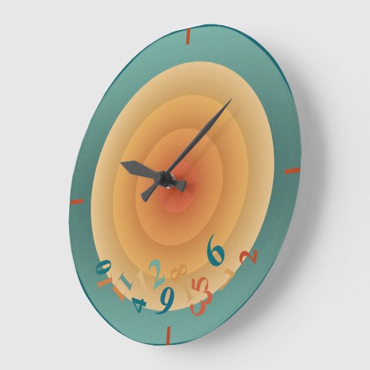 Radiale Sun Retro Grote Klok (Hoek)